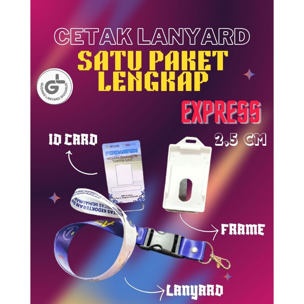 

Cetak tali lanyard EXPRESS PRINTING SUBLIM 2,5 CM MIN CETAK min 10pcs