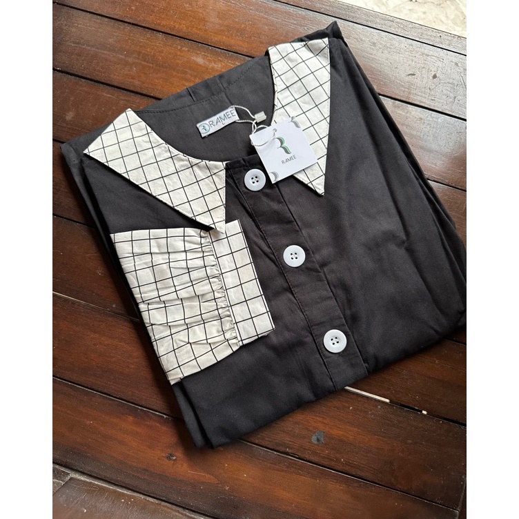 KODE V62A Gamis Katun Jepang Ori Ramee Selena by Actual Terlaris Best Seller Kekinian Busui friendly