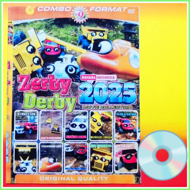 Kaset Film Kartun Anak Koleksi Mobil ZERBY DERBY Vol.2025 Pilihan Bahasa Indonesia