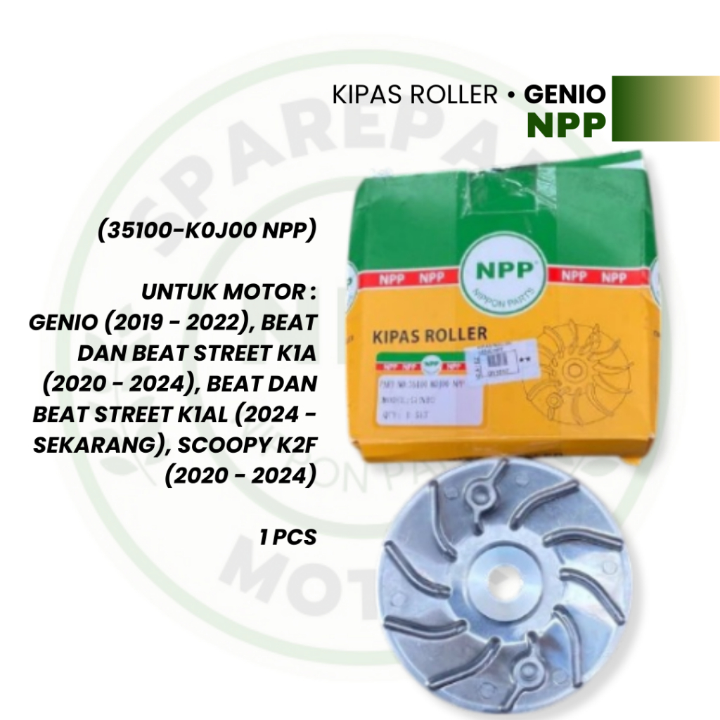 Kipas Roller Genio || Kipas Rumah Roller Honda Genio Beat Scoopy Merk NPP
