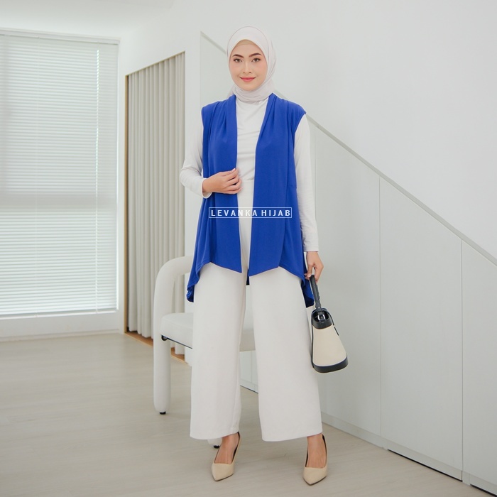 Outer Pendek / Kardigan wanita bahan jersey korea / model outer tanpa lengan - CCa