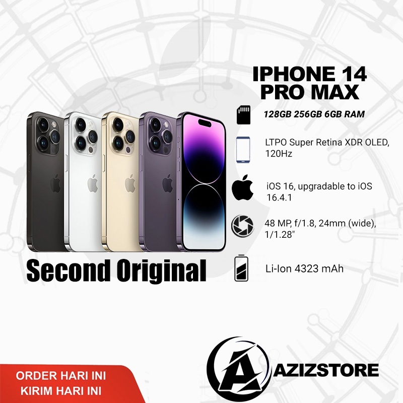 14PM 128/256GB ALL SIM SECOND ORIGINAL