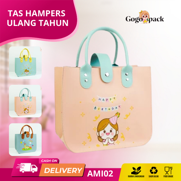 

Tas Hampers Ulang Tahun | Goodie Bag Ulang tahun | Tas Kulit Souvenir Hadiah Ultah Anak AMI02