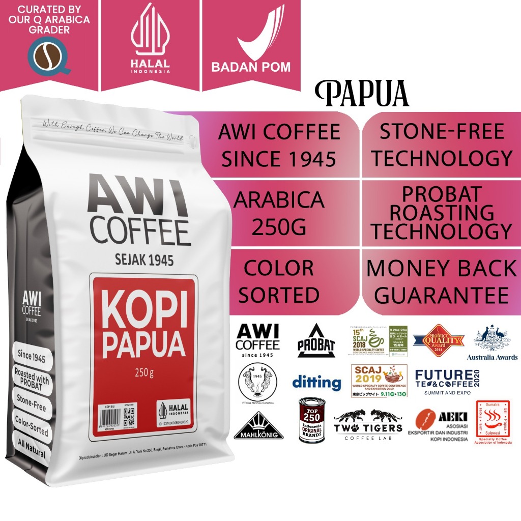 

KOPI SIDIKALANG | PAPUA BALIEM 250gr | Biji | Bean | Specialty Grade | AWI COFFEE