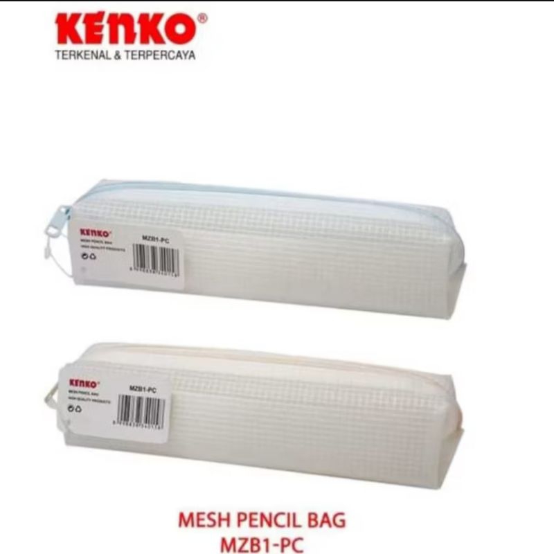 

Kenko tempat Pensil / Mesh Pencil Bag MZB1-PC case pencil - Putih