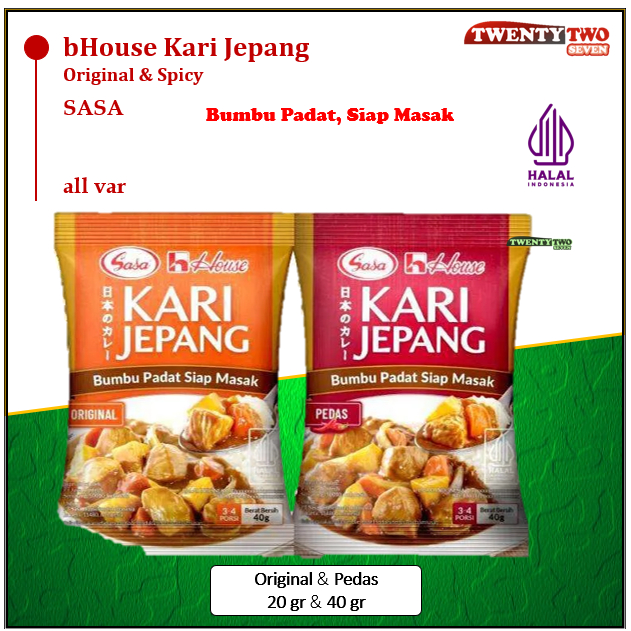 

Sasa Bumbu Kari Curry JBalok Blok jepang India Original Spicy 20 40 gr