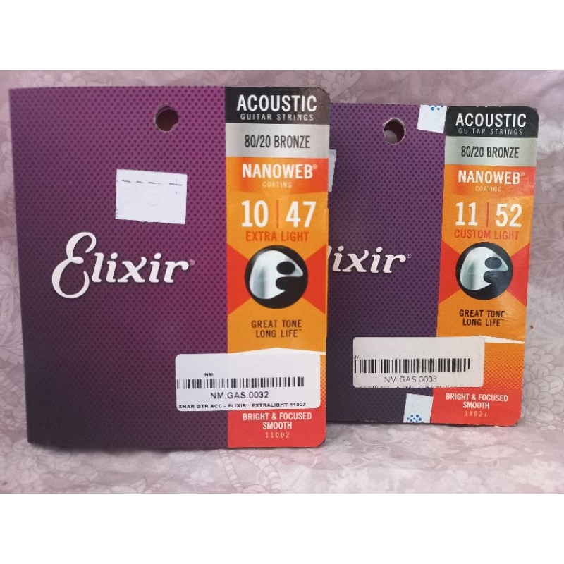 SENAR GITAR AKUSTIK ELIXIR NANOWEB SENAR ELIXIR BRONZE