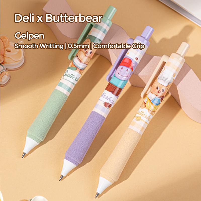 

Deli x Butterbear Gel Pen 0.5mm Tinta Hitam Nyaman digenggam HY001 HY006