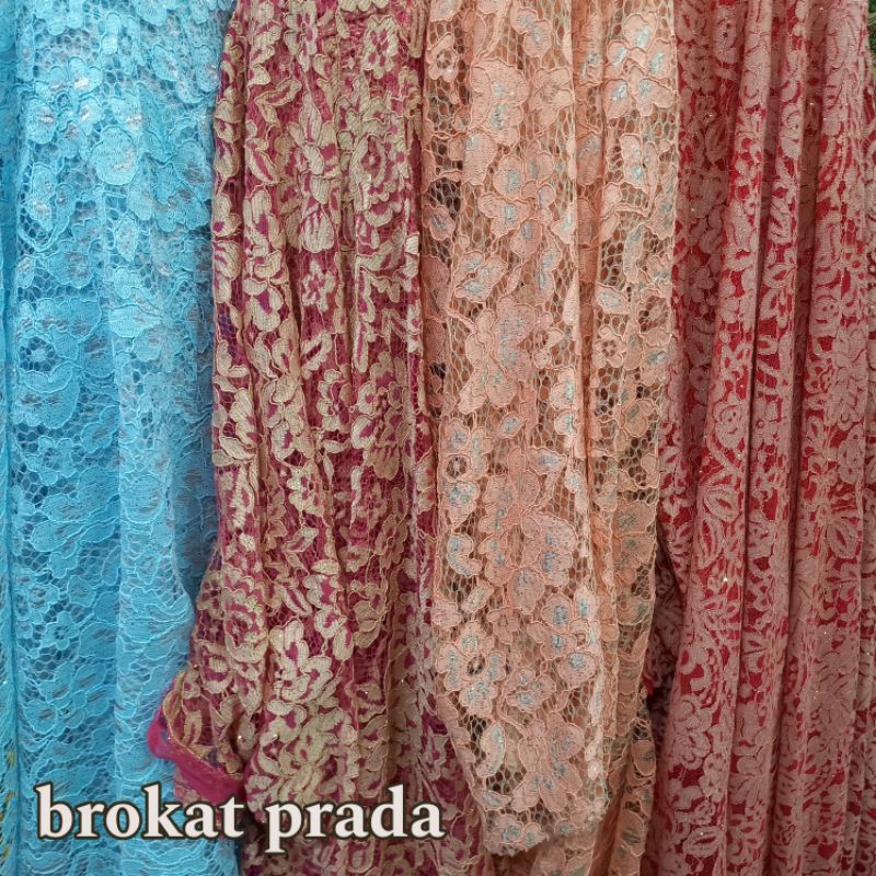 Kain Brokat Mewah Termurah Kain Brokat Motif Bunga Terbaru Kain Brokat Prada Premium Terbaru