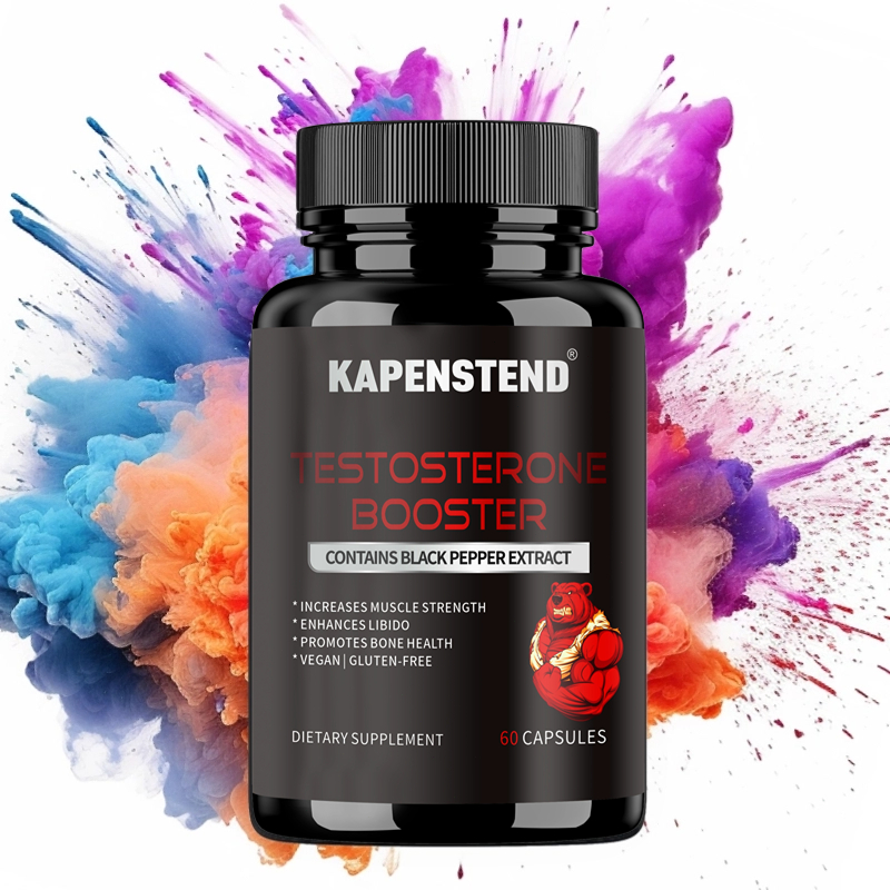 KAPENSTEND Testosterone Booster - Menjaga Kesehatan Tulang, 2,800mg Total Blend, 60 Kapsul Lunak