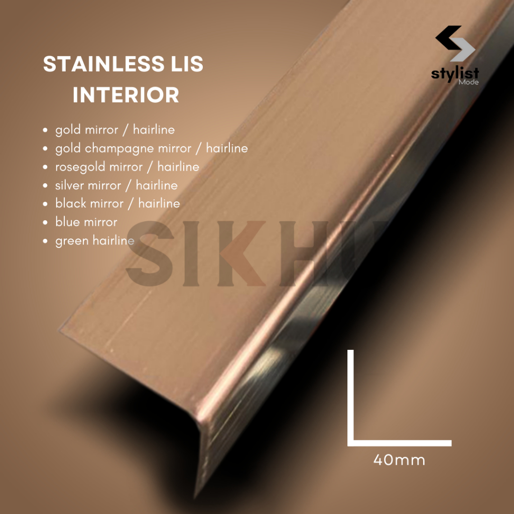 Stainless Lis Interior | Siku L ROSEGOLD 40 x 40mm