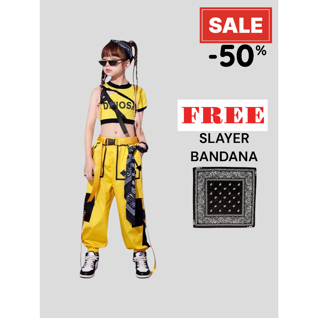 RESHIKA Setelan Baju Dance Anak Perempuan Korea 2 in 1 Usia 4 14 Tahun LITTLE ROOM KIDS