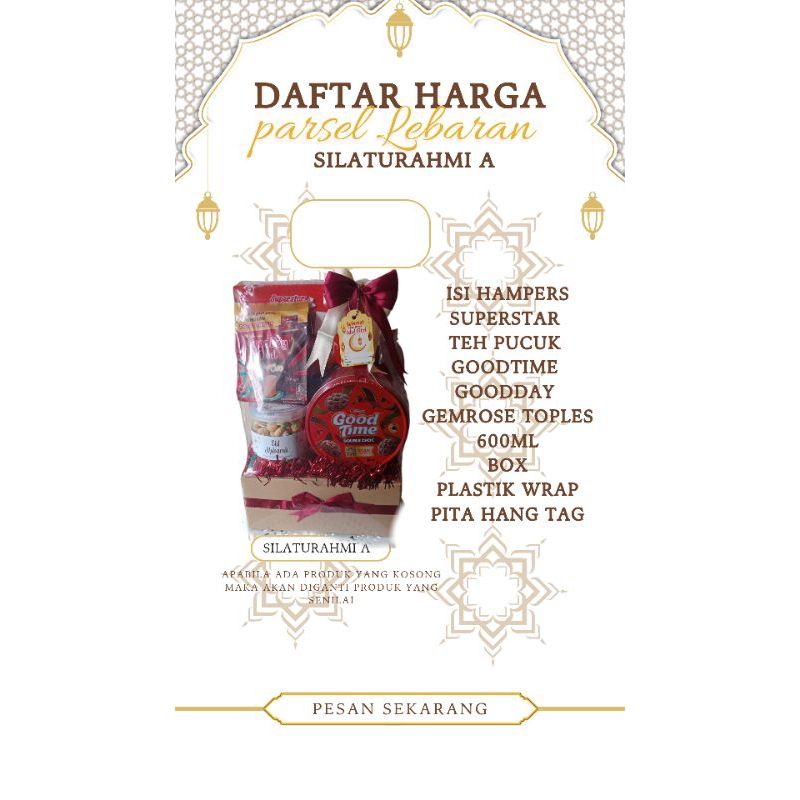 TERBARU HAMPERS LEBARAN /KUE KERING /PARSEL LEBARAN /KADO LEBARAN /HAMPERS /IED HAMPERS/HAMPERS