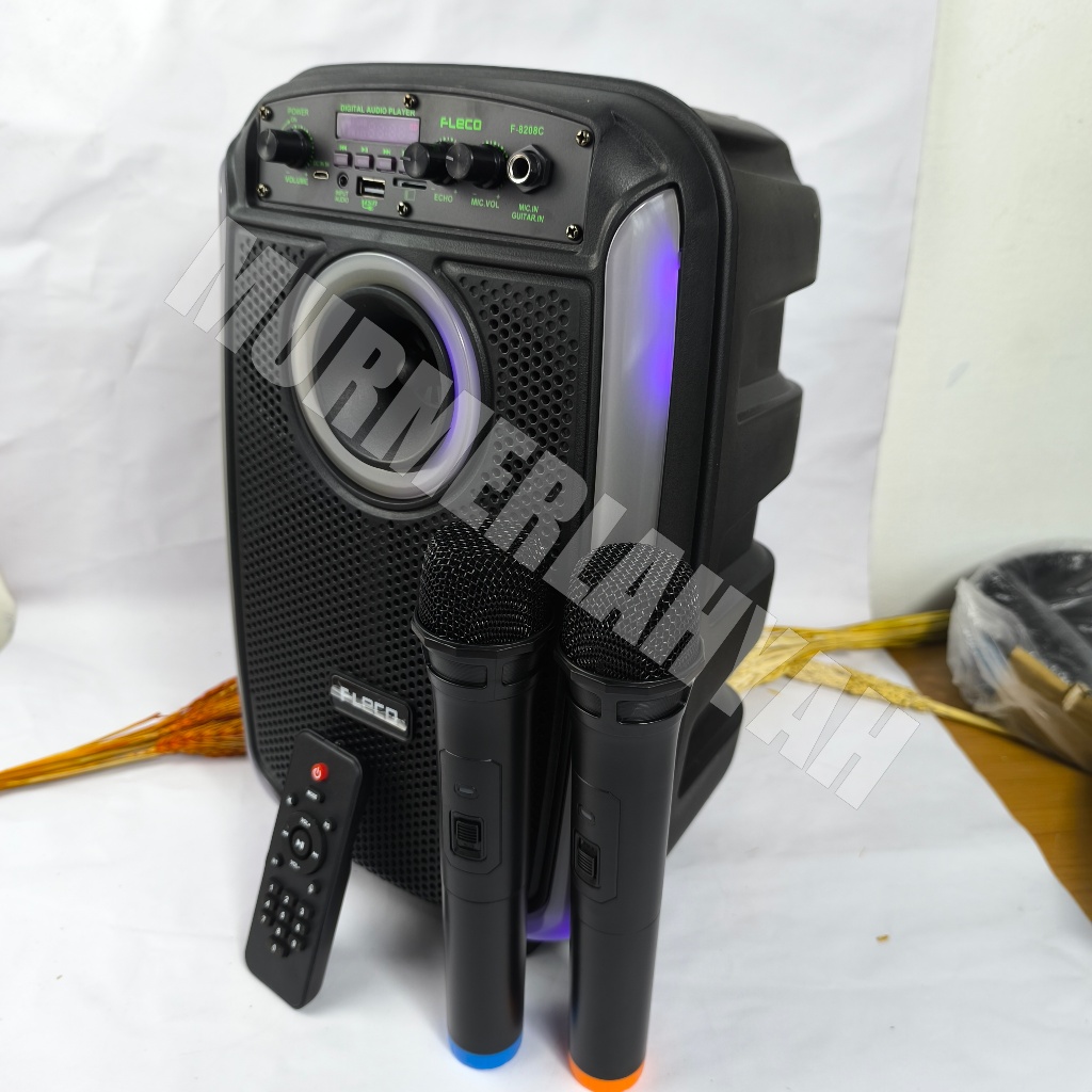 Speaker  Fleco F-8208C | Speaker Portable Wireless Meeting / SPEAKER KARAOKE FULL BASS
