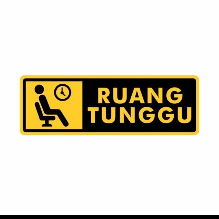 

Sign Stiker Ruang Tunggu Rambu Sticker Ruang Tunggu Ukuran 30x10cm