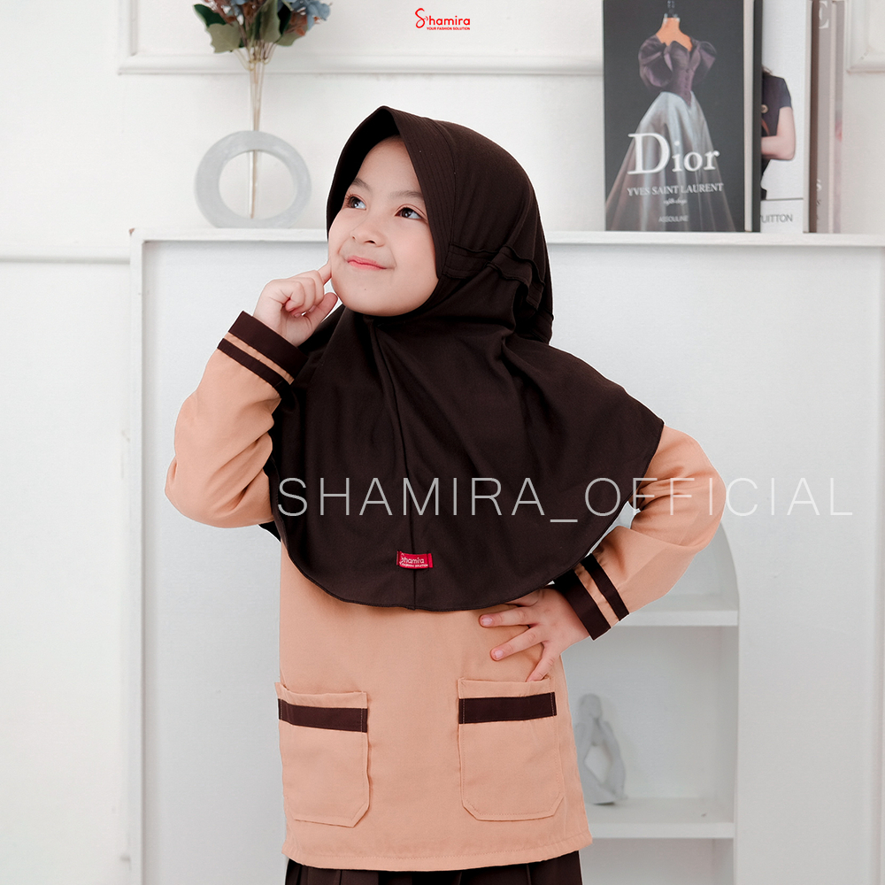 Kerudung Sekolah Hijab Serut Inova LX SD SMP SMA SMLXL By Shamira Official Isi 50 Pcs