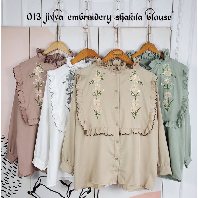 jivva blouse - atasan kemeja ruffle kantor fashion muslim