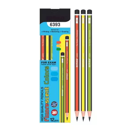 

PACK PENSIL KENKO 2B 6393 FLORSCENT