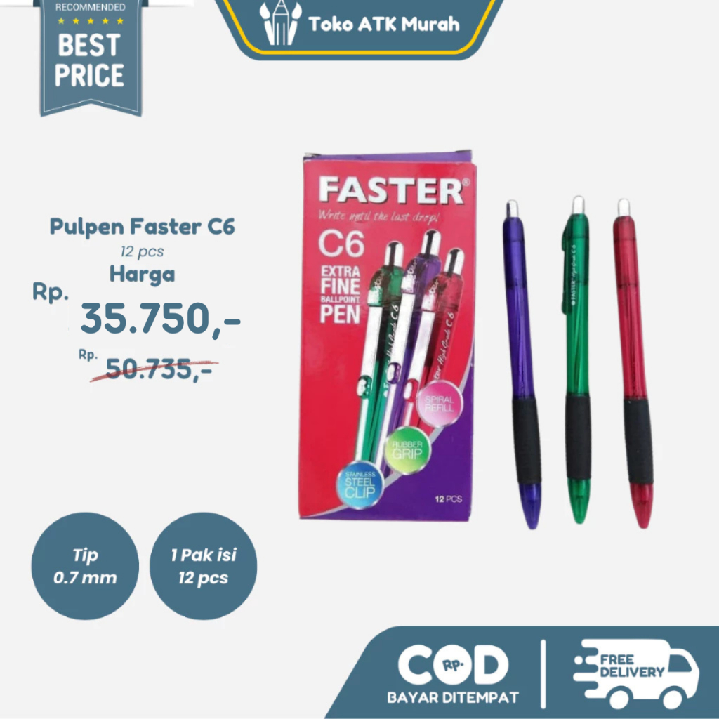 

Pulpen Faster C6 1 Pack - 12 pcs