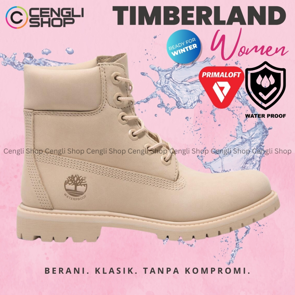 SEPATU TIMBERLAND BOOT WANITA ORIGINAL BOOTS KULIT ASLI ORI WATERPROOF PRIMALOFT WINTER TERBARU TW36