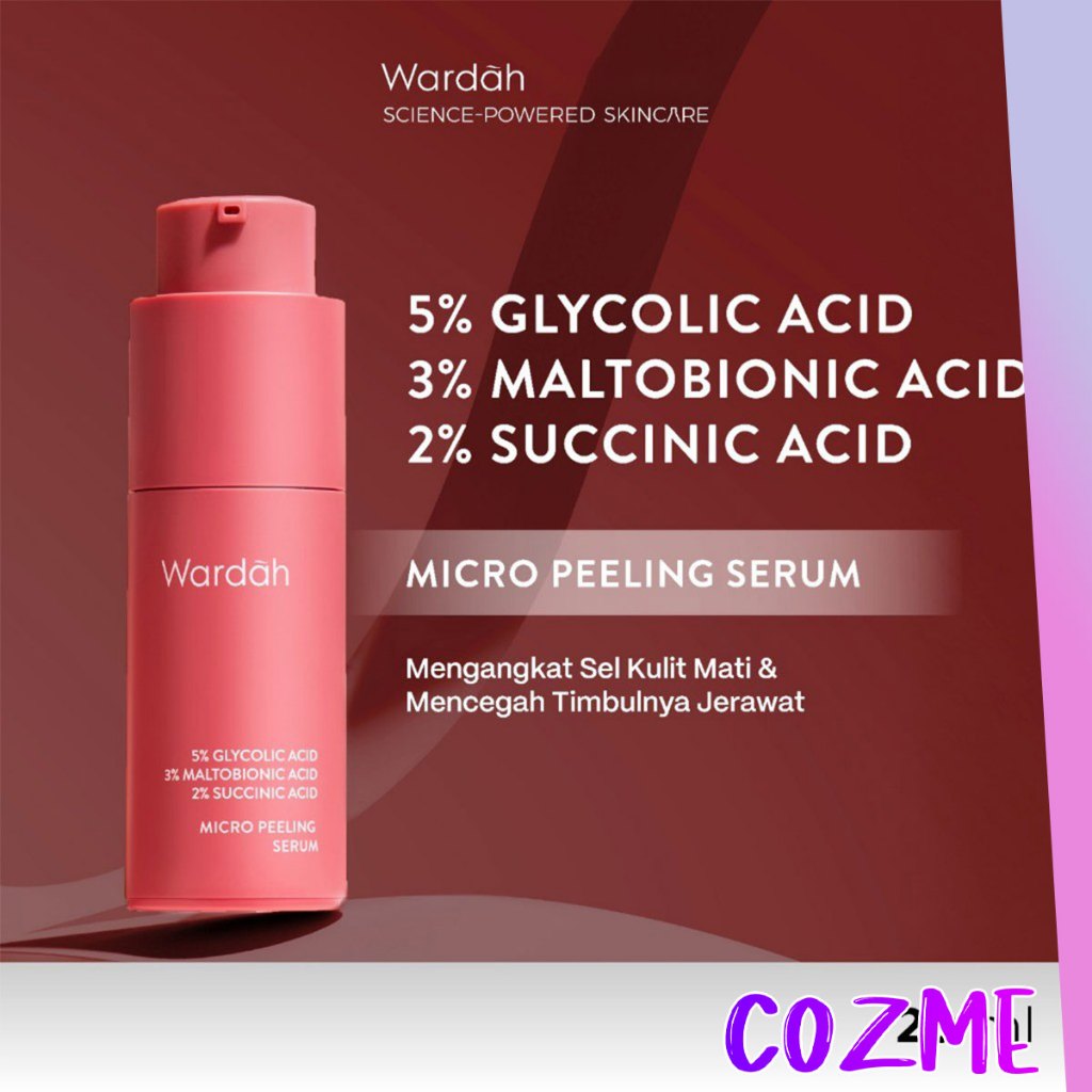 WARDAH 5% Glycolic Acid 3% Maltobionic Acid 2% Succinic Acid Micro Peeling Serum 20mL