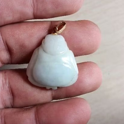 Liontin Giok Budha natural