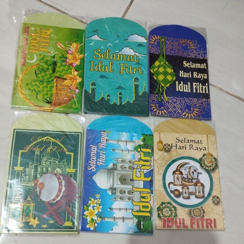 

5 lembar Amplop Lucu Lebaran Idul Fitri Isi 5 Lembar per pack/ Angpao THR Eid Mubarak