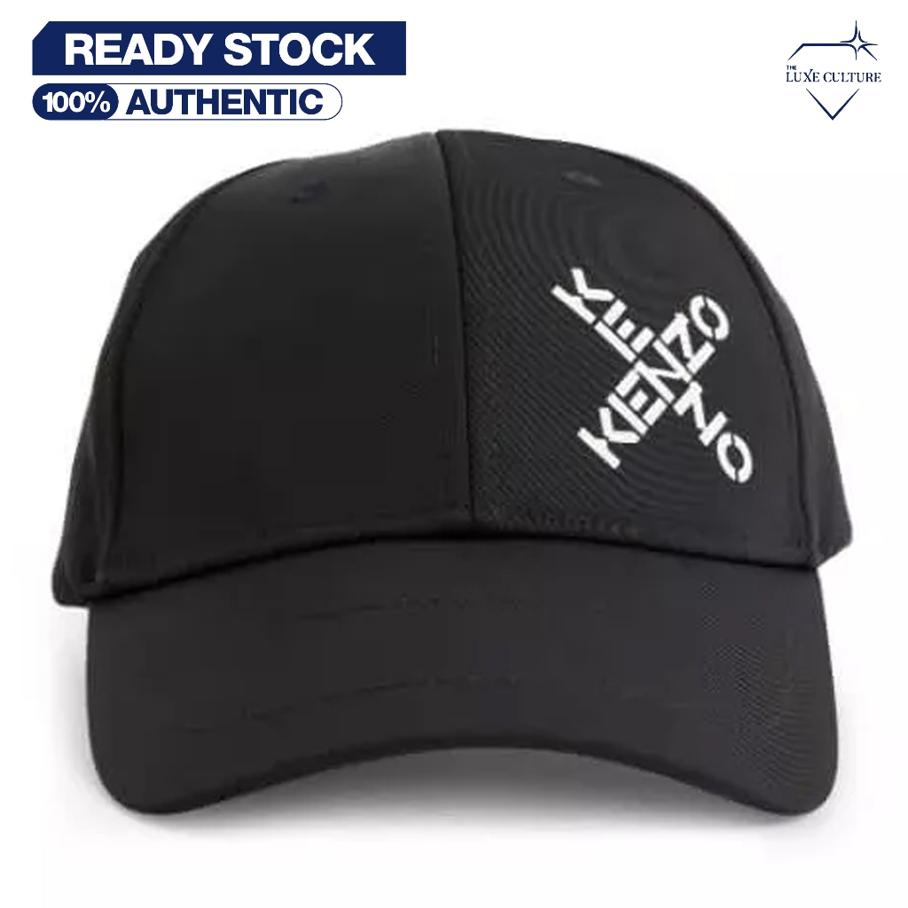 Kenzo Cross Logo Black Cap / Topi Branded Original
