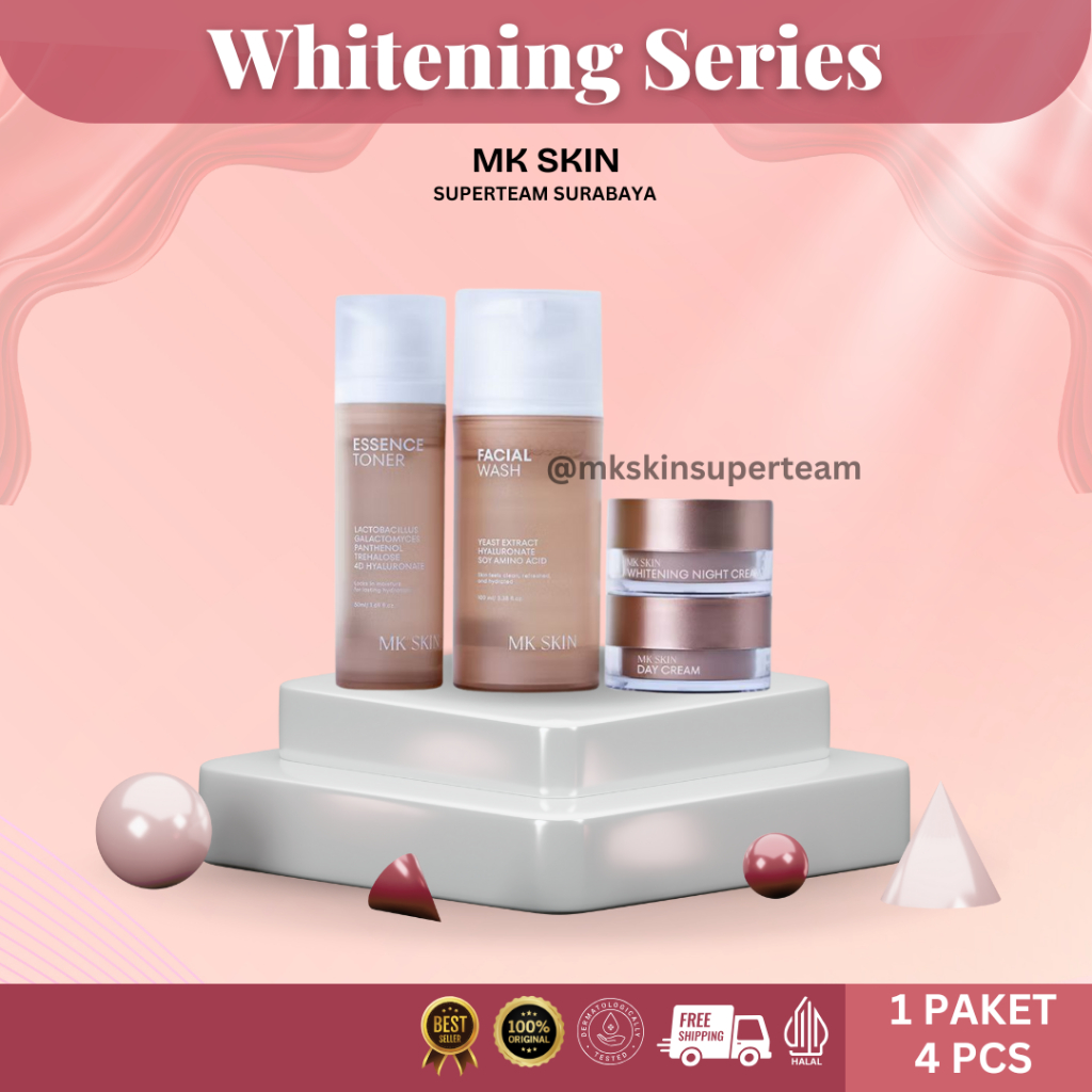 MK SKIN PAKET WAJAH WHITENING ACNE MELACARE SERIES BY MAHARANI KEMALA PAKET WAJAH GLOWING MS GLOW