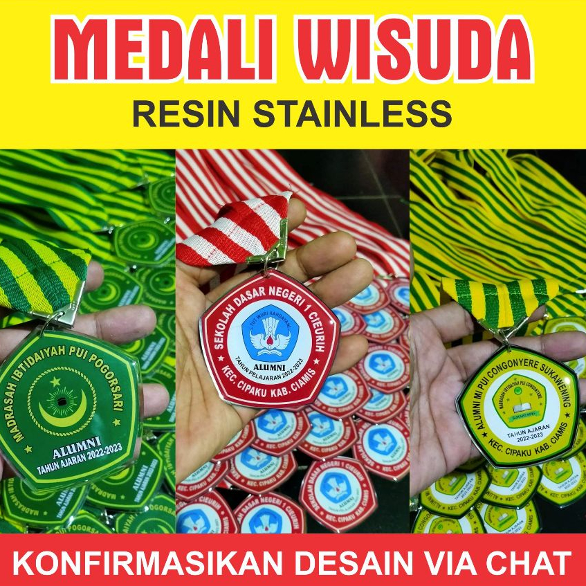 Medali Kelulusan / Medali Wisuda (Stainless Resin)