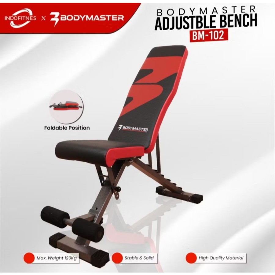 Adjustable bench press kursi fitness gym, bangku gym bodymaster