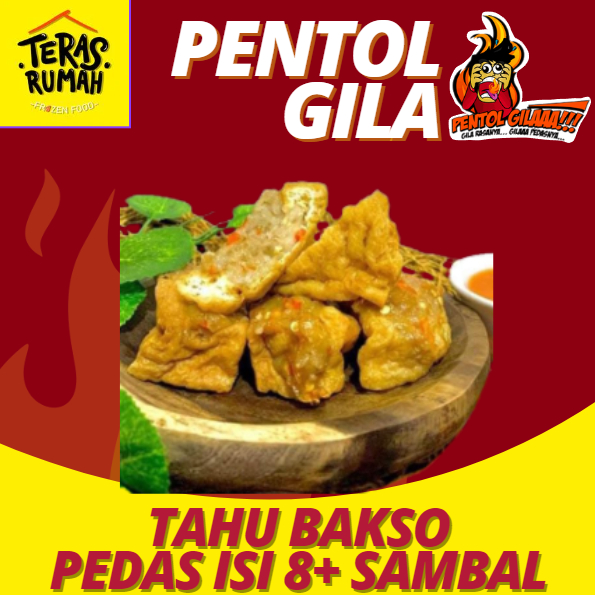 

PENTOL GILA - TAHU BAKSO PEDAS ISI 8 + SAMBAL GILA