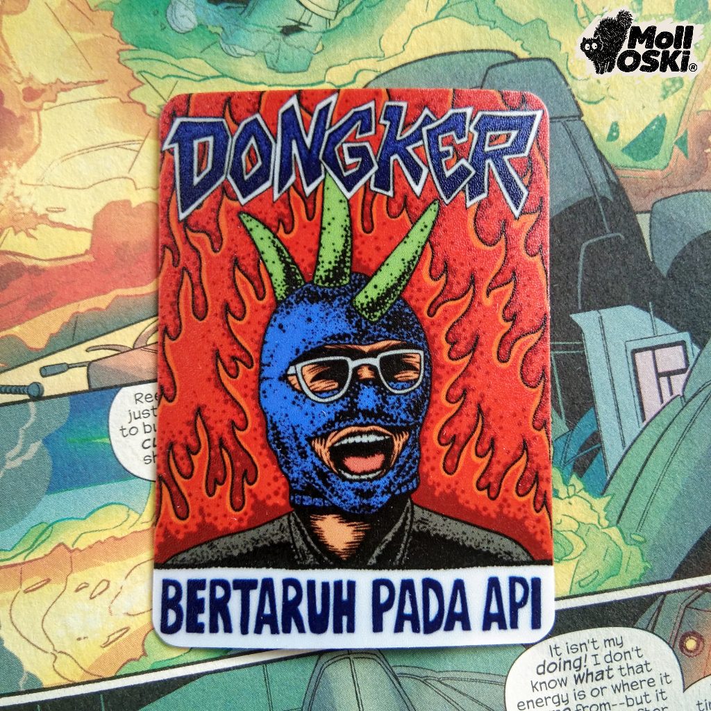 

molloski - Sticker Dongker / Bertaruh pada api - Edisi sticker band / Sticker Musik / Sticker Lagu / Sticker Skena