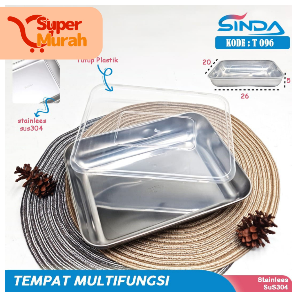BASKOM MULTIFUNGSI TUTUP PLASTIK / NAMPAN STAINLESS