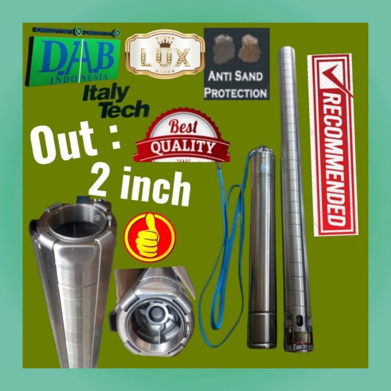 PROMO Pompa satelit 4" Italy 3Hp 380v 4SP8/15T Submersibel 4inch 3phase STAINLESS model maxon firman