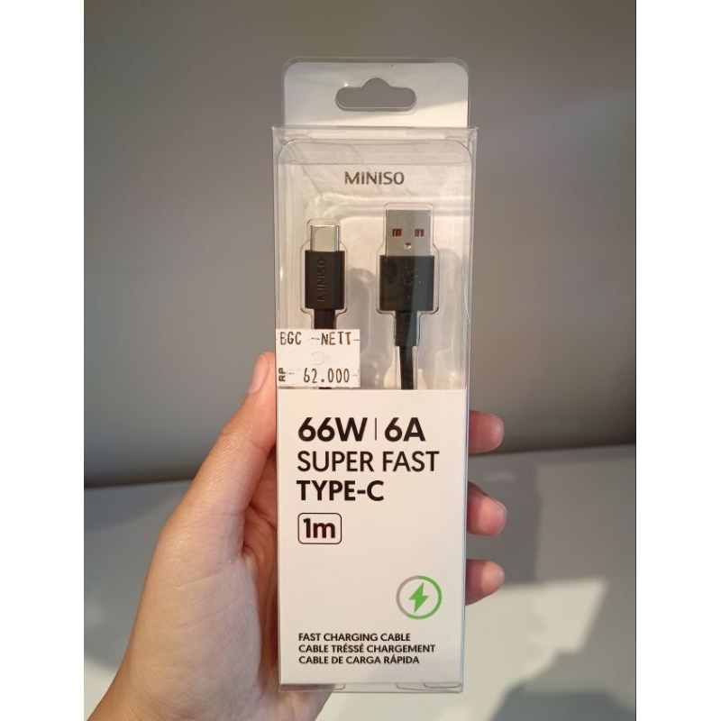 Miniso Fast Charging Cable/ Kabel Super Fast Type C