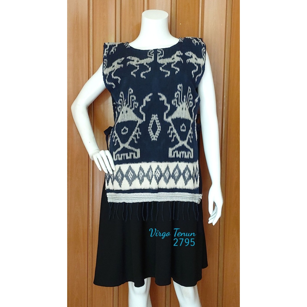 SALE RTW 2795 Vest / rompi tenun Sumba biru, NTT