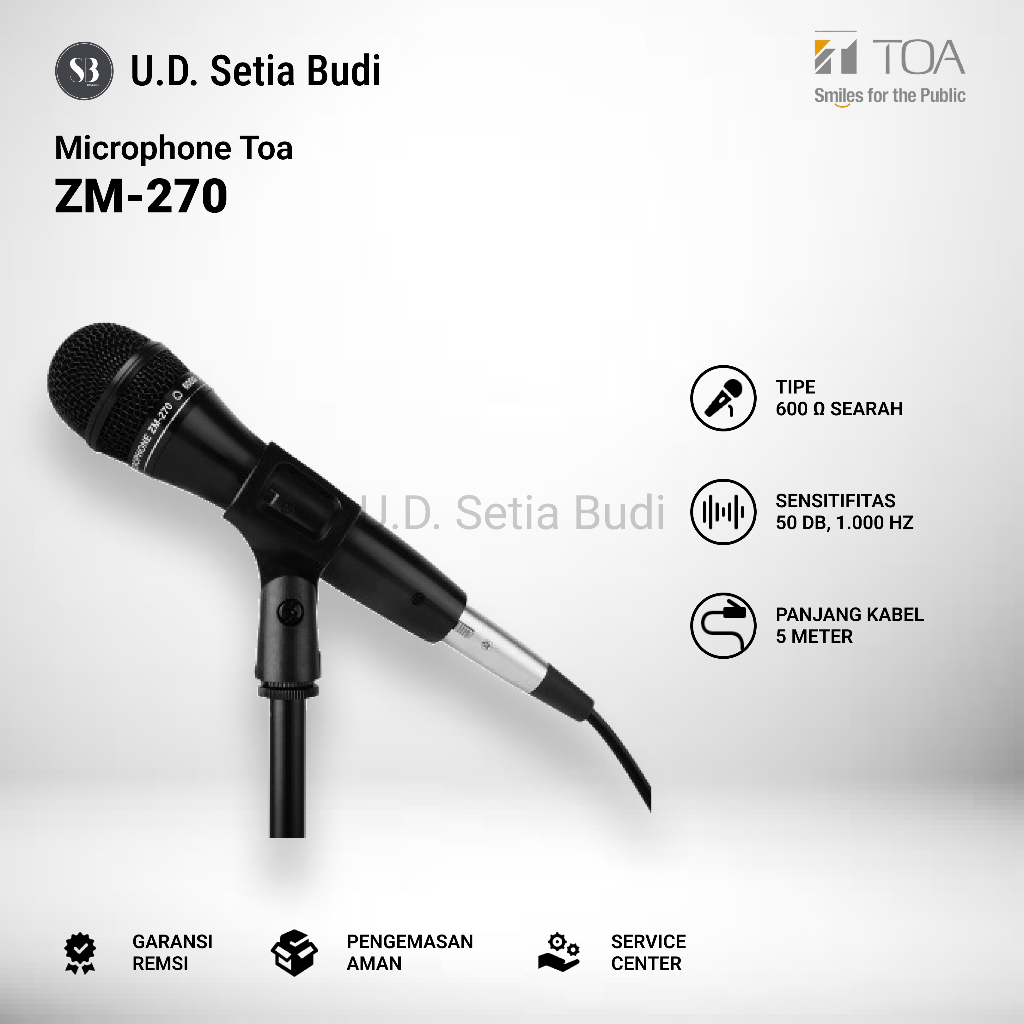Mikrofon Mic Microphone Kabel TOA ZM-270