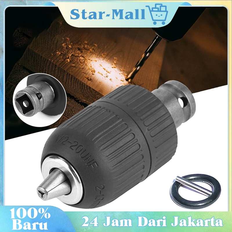 Chuck Bor Kepala Bor Keyless 13mm Adapter Kepala Bor Impact