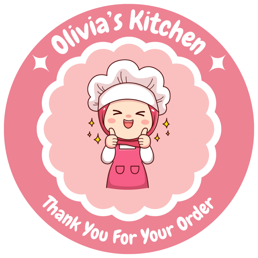

stiker thank you stiker catering stiker custom rice box