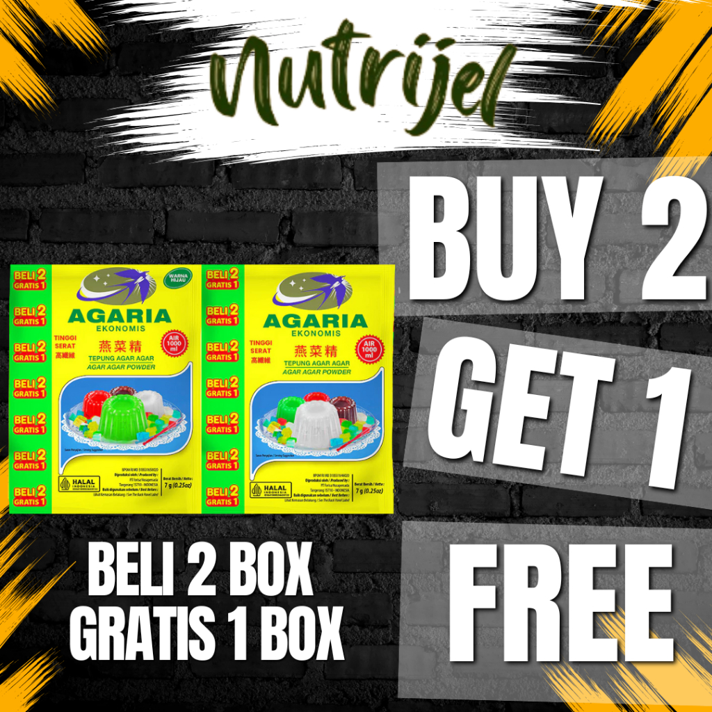 

[BUY 2 GET 1] Agaria Tepung Agar Agar Beli 2 Gratis 1 (PCS)
