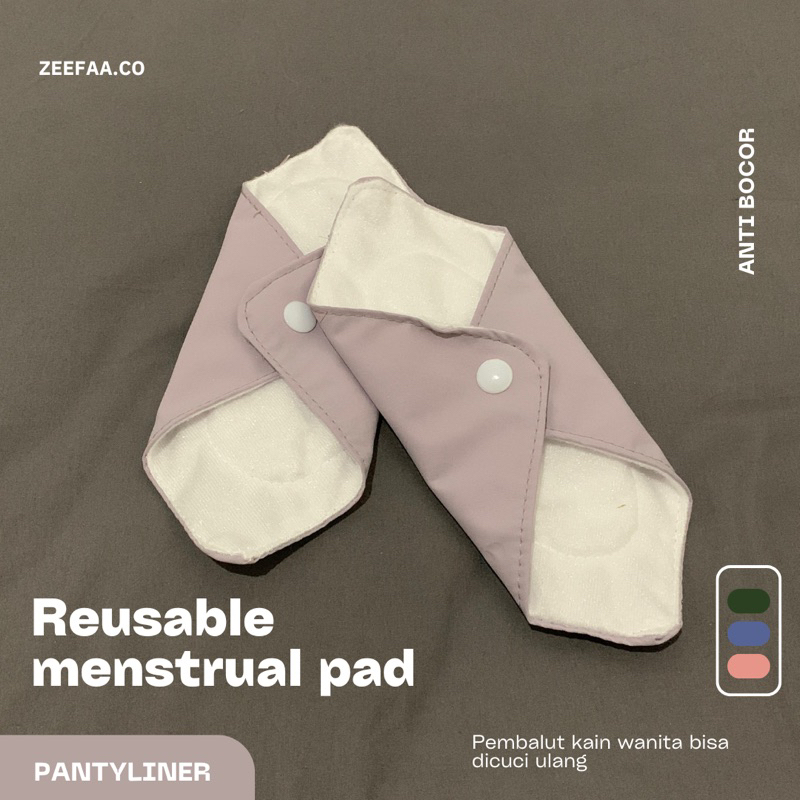 ZEEFAA Pantyliner/Pembalut Kain Wanita Cuci Ulang Mentrual Pad Menspad / Softex Kain