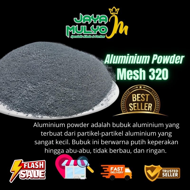 Aluminium Powder Mesh 320 / Alumunium Powder / Bubuk Silver 1kg