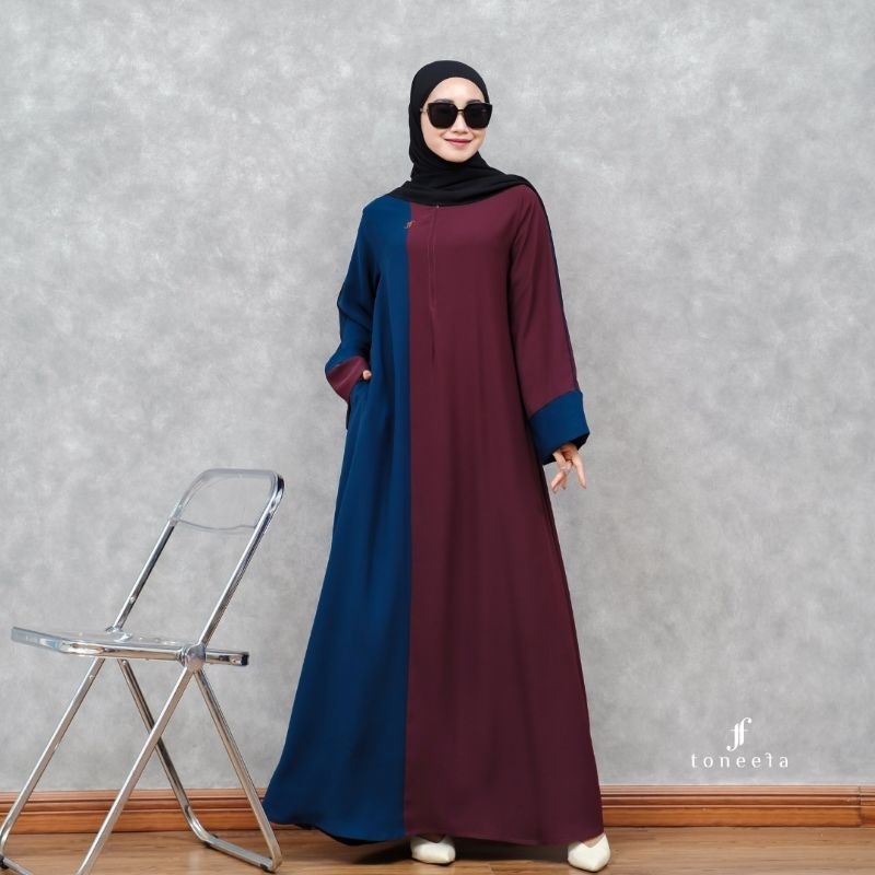 Namira Abaya Toneefa / Elegant Simple Abaya / Granada Anti UV /Abaya Kekinian