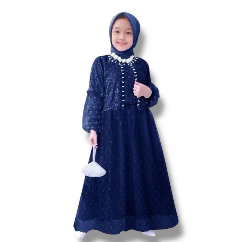 IKA KID GAMIS MUSLIM ANAK PEREMPUAN TILE DOT