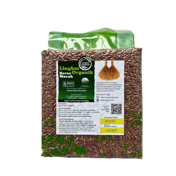 

LINGKAR ORGANIK Beras Merah VK 1kg - Beras Premium BEBAS Pestisida
