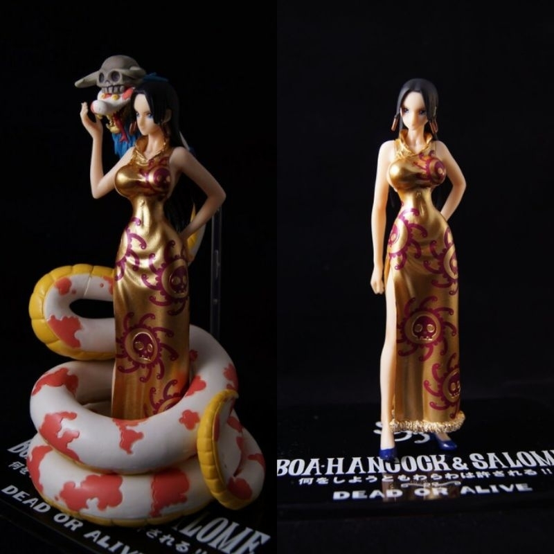 Original Bandai 2012 One Piece Boa Hancock & Salome Gold Version Action Figure