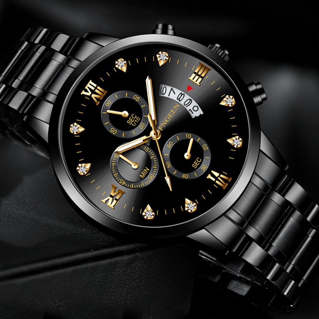 HARGA TERMURAH Jam Tangan Pria Kasual Bisnis Diamond Asli Tahan Air Premium Original Fngeen New Mode