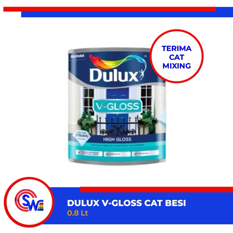 DULUX V-GLOSS DULUX CAT BESI - 0.8 Lt TERIMA CAT MIXING