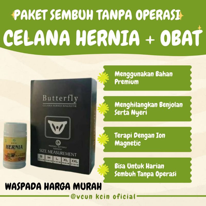 OBAT HERNIA + Celana Hernia Original - Celana Hernia Butterfly - Celana Hernia Pria - Celana Turun B